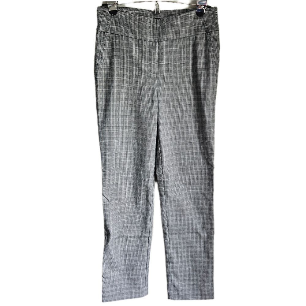 Hilary Radley Straight Leg Dress Pants Womens Small Houndstooth Office Work Chic